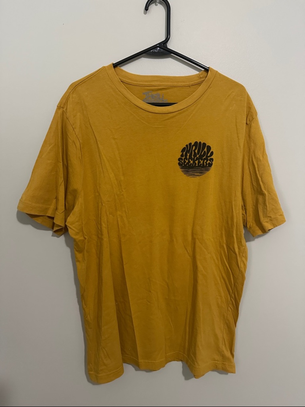 Men's Mustard Yellow Graphic Crew T-Shirt
